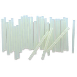 Westcott ProjectMate All Temp Mini Glue Sticks - 30 glue sticks shown upright

