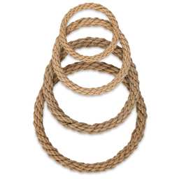 Natural Jute Rope Wreath - 4 diameters of Wreath shown together
