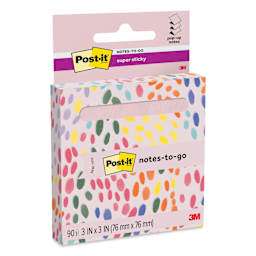 Post-it Super Sticky Notes-to-go Pop-Up Notes - Pink Salt, 3" x 3" front of packaging