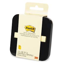 Post-it Pop Up Note Dispenser - Black, in packaging. Colors will vary.