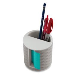 Post-it Pop Up Dispenser and Pen Holder - Light Grey Dispenser with Pens, not included