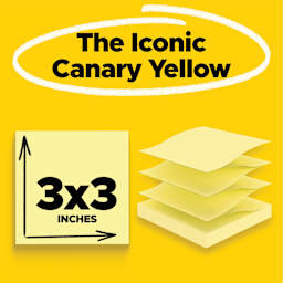The iconic canary yellow. 3 x 3 inches