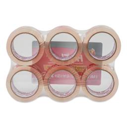 Duck HD Clear Heavy Duty Packing Tape - 1.88" x 54.6 yds, Pkg of 6 - back of packaging