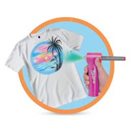 TPG Creations AirColor Fashion Airbrush Kit - airbrush and a t-shirt