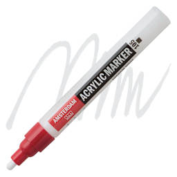 Amsterdam Acrylic Marker - Titanium White, 4 mm marker and swatch