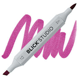 Blick Studio Brush Marker - Very Berry marker and swatch