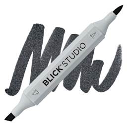 Blick Studio Brush Marker - Basic Gray 6 marker and swatch