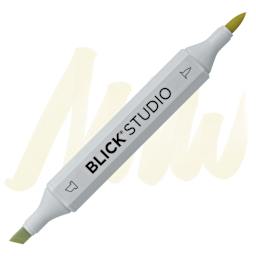 Blick Studio Brush Marker - Antique White marker and swatch