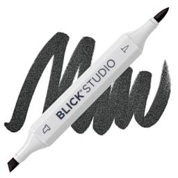 Blick Studio Brush Marker - Black marker and swatch