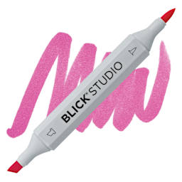 Blick Studio Brush Marker - Magenta marker and swatch