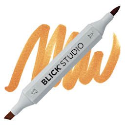 Blick Studio Brush Marker - Burnt Orange marker and swatch