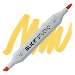 Blick Studio Brush Marker - Saffron marker and swatch