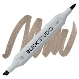 Blick Studio Brush Marker - Sepia marker and swatch