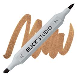 Blick Studio Brush Marker - Light Umber marker and swatch
