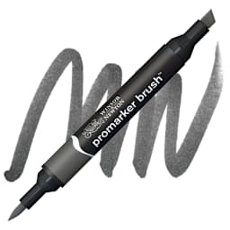 Winsor & Newton Promarker Brush Marker - Cool Grey 5 marker and swatch