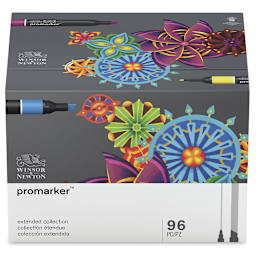 Winsor & Newton Promarker - Extended Collection, Set of 96, front of the box