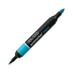 Winsor & Newton Neon ProMarker - Volt Blue, caps off