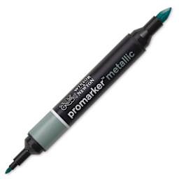 Winsor & Newton Promarker Metallic Marker - Green, caps off