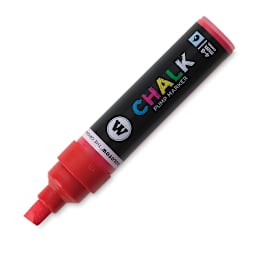 Molotow Chalk Markers - 4-8mm Red Chisel Nib marker shown uncapped at angle