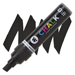 Molotow Chalk Marker - Black, 4-8 mm marker and swatch