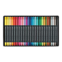 Caran d'Ache Fibralo Brush Markers - Set of 30 showing included contents
