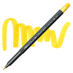 Caran d'Ache Fibralo Brush Marker - Yellow marker and swatch