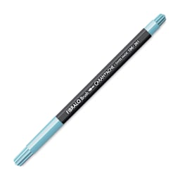 Caran d'Ache Fibralo Brush Marker - Sky Blue with cap on