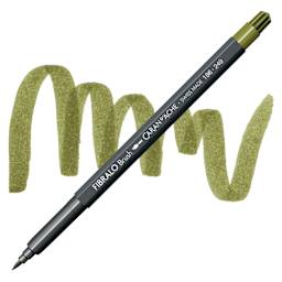Caran d'Ache Fibralo Brush Marker - Dark Olive marker and swatch
