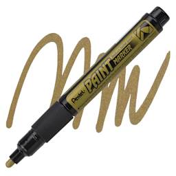 Pentel Paint Marker - Gold marker and swatch