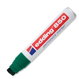 Edding Permanent Markers - Single uncapped 5-15 mm Chisel Nib Green Marker
