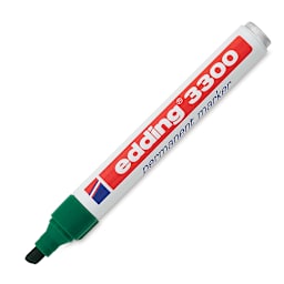 Edding Permanent Marker - Green, 3300, Chisel Nib, 1-5 mm
