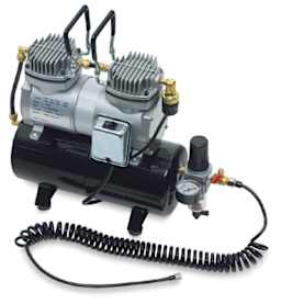 Whisper Aire 2000 Compressors - Angeld view of Air Compressor with Air Tank
