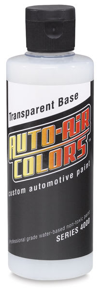 Createx Auto Air Additive - Front view of 4 oz Transparent Base Coat bottle