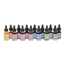 Dr. Ph. Martin's Radiant Concentrated Watercolor Set - 1/2 oz, Set of 14, Assorted, Set A - contents