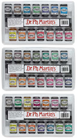 Set of 42 Colors (A + B + C)  Watercolors in Trays
