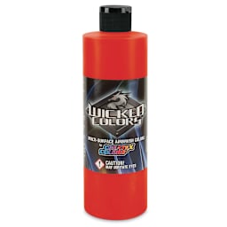 Createx Wicked Colors Airbrush Color - 16 oz, Fluorescent Red