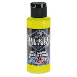 Createx Wicked Colors Airbrush Color - 2 oz, Fluorescent Yellow