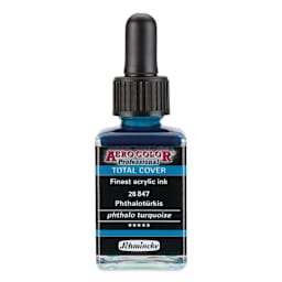 Schmincke Aero Color Professional Airbrush Color - 28 ml, Phthalo Turquoise