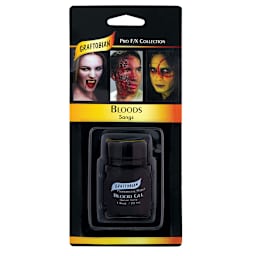 Graftobian Blood Gel - Front of bottle in blister package shown