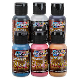 Createx Illustration Colors - Bloodline Type O-, Set of 6, 1 oz