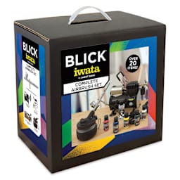Blick Complete Airbrush System by Iwata, at an angle