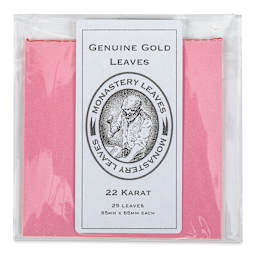 Monastery Gold Leaf - Yellow Gold, 23.75K, 25 Sheets - front of packaging
