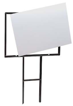 White Styrene Sign Blanks - Sign Blank partially inserted in holder (not included)