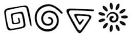 Mayco Press Tools - Drawing showing each pattern in Spiral Designs Set