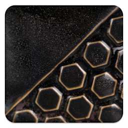 Mayco Elements Glaze - Copper Adventurine, fired at cone 10 reduction