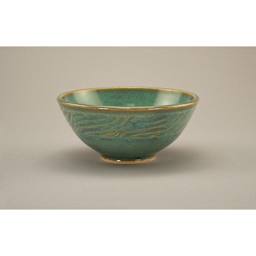 Amaco Potter's Choice Glaze - Textured Turquoise applied to a bowl