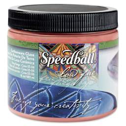 Speedball Earthenware Glaze - 16 oz, Red - front of packaging