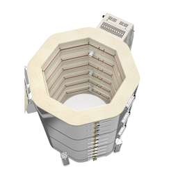 L&L Easy Fire Kiln - E18T-3, W8400, 240V, P3, 20.2 Amp kiln interior