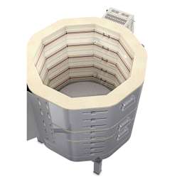 L&L Easy Fire Kiln - E23M-3, W9985, 208V, P1, 48.0 Amp kiln interior