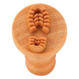 MKM Pottery Tools Medium Round Stamp - SCM-299, Left Boot Print